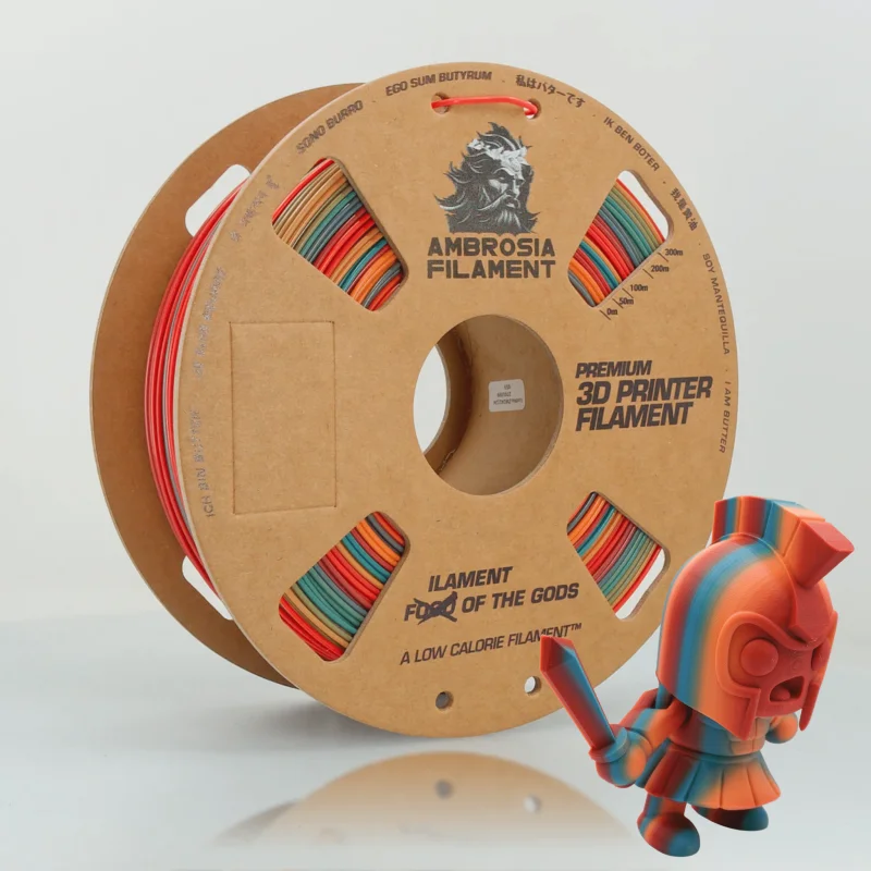 AMBROSIA PLA Filament of the Gods – 1KG Bambu AMS Friendly Cardboard Spools Premium 3D Printing Filament Velvet Black (Matte)