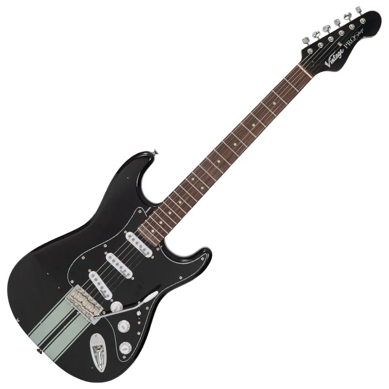 Vintage V6 ProShop Custom-Build ~ Black with Metallic Blue Racing Stripe