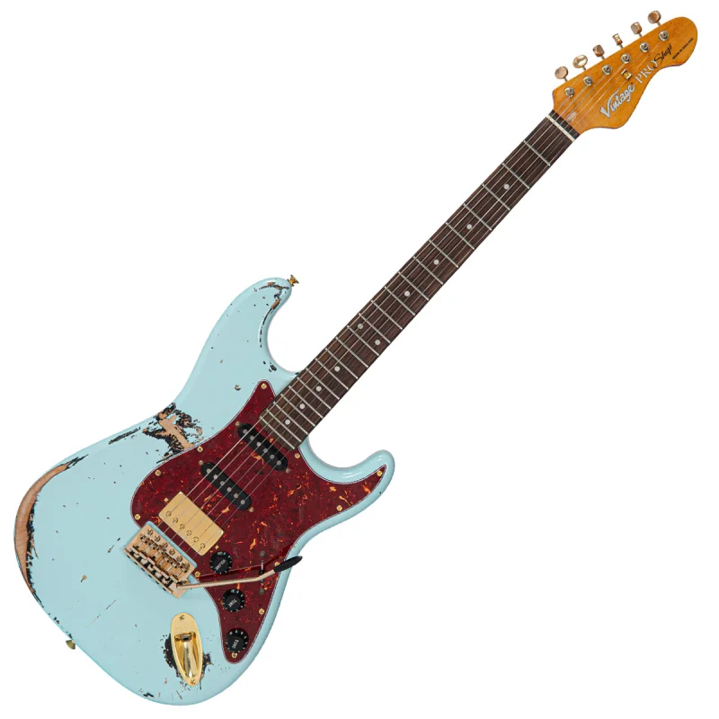 Vintage V6 ProShop Custom-Build ~ Distressed Sonic Blue Over Black