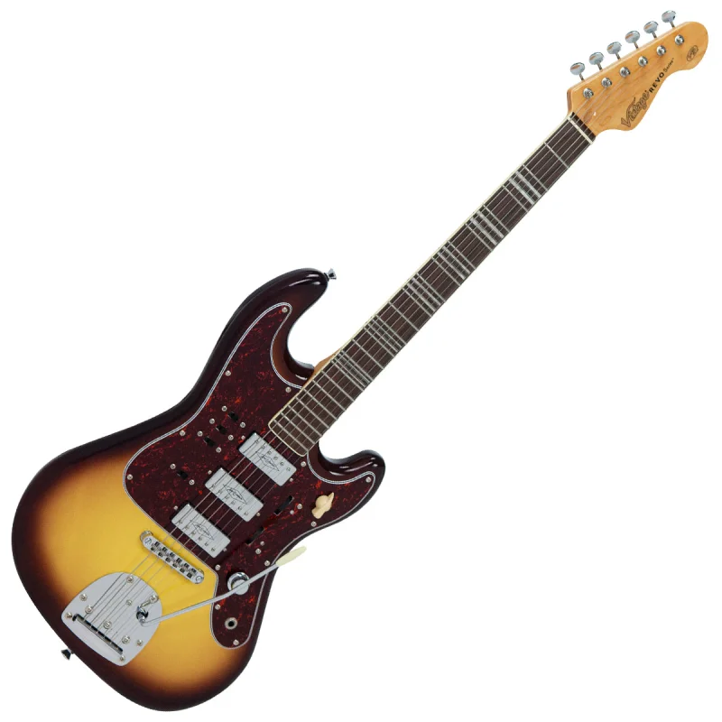 Vintage REVO Series Galactica Electric Guitar ~ Cappuccino Burst