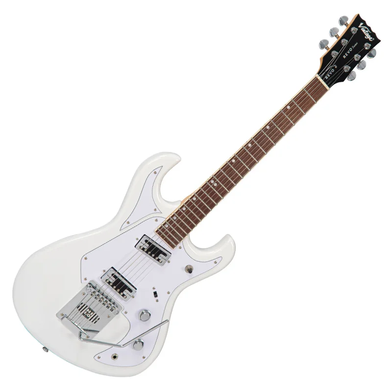 Vintage REVO Series Waverider Electric Guitar ~ Arctic White