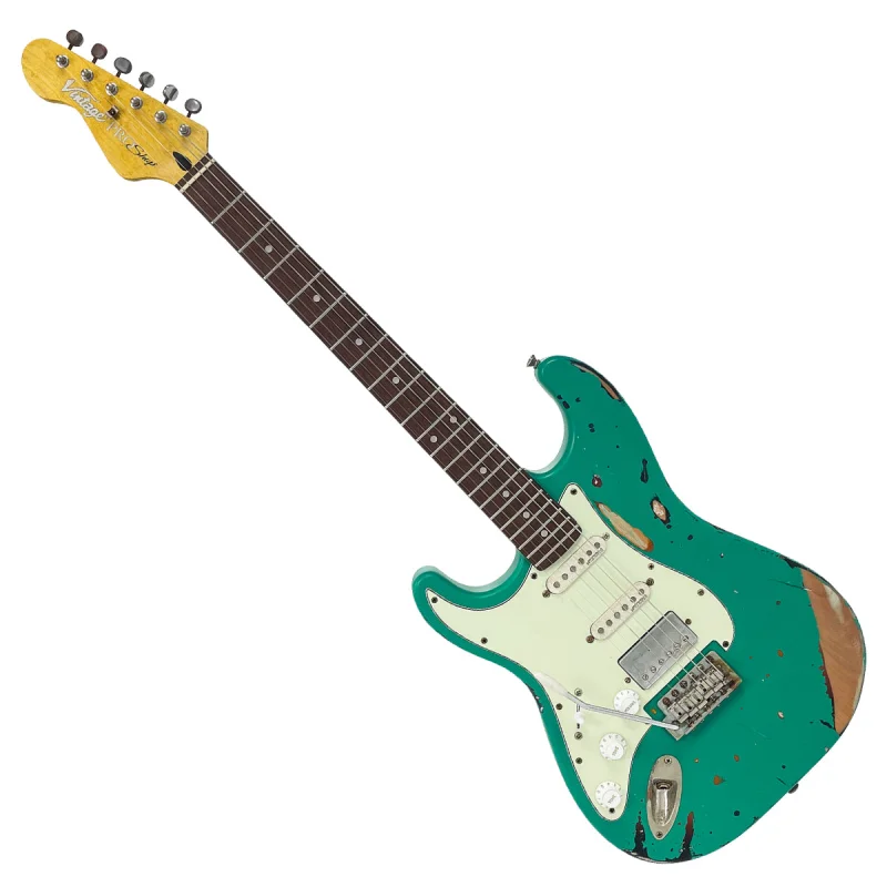 Vintage V6 ProShop Unique ~ Left Hand Ventura Green/Tobacco Burst