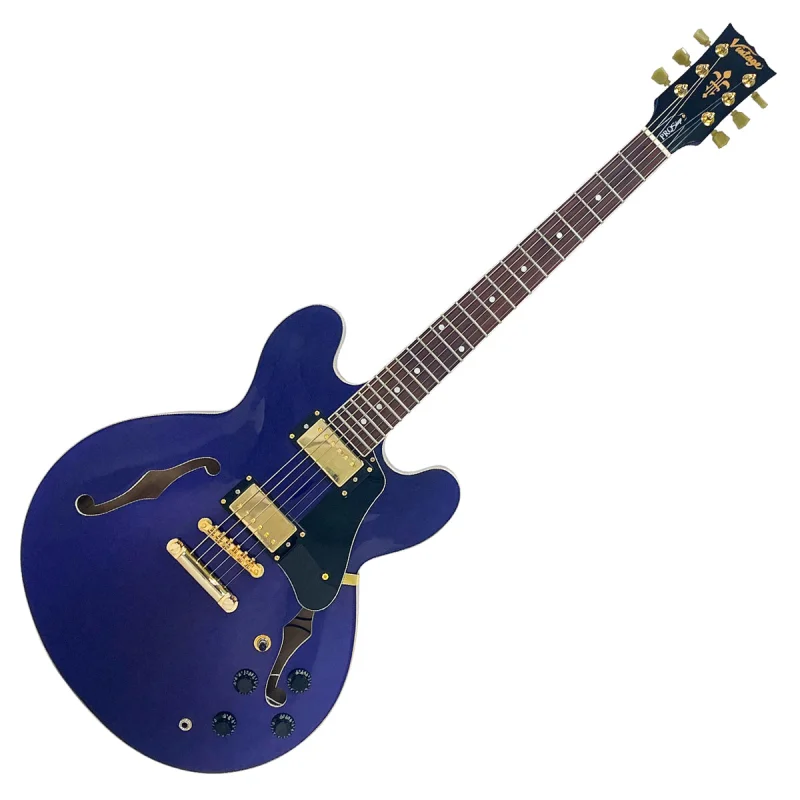 Vintage VSA500 ProShop Unique Electric Guitar ~ Purple Sparkle Cellulose